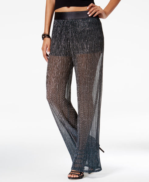 Be Bop Juniors Metallic Semi Sheer Pants